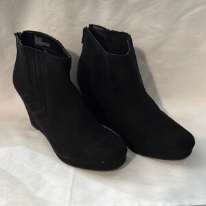 Sugar Juliette Women's Black Ankle Wedge Boots